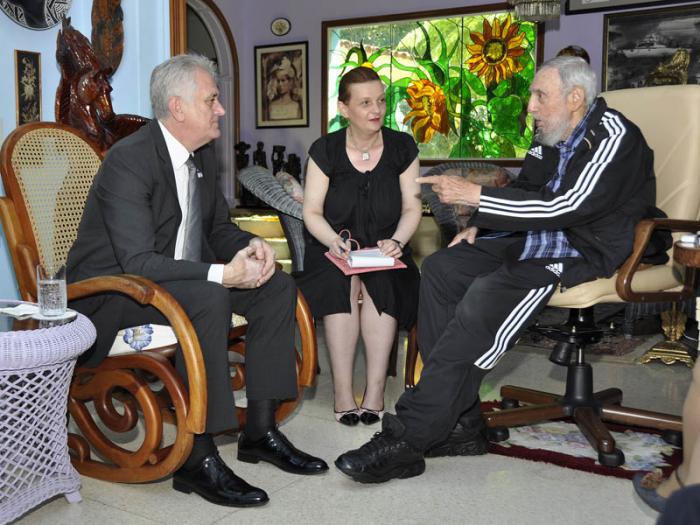 Encuentro de Fidel con el presidente de Serbia Encuentro de Fidel con el presidente de Serbia