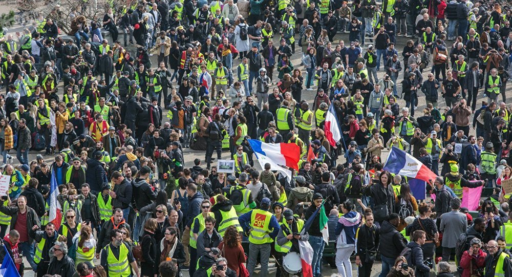 Chalecos amarillos en Primero de Mayo