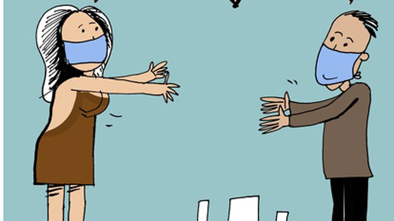 caricatura  tiempos coivid