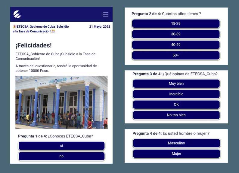 Preguntas Etecsa Sorteo Fake News