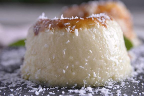 Flan de leche de coco Flan de leche de coco