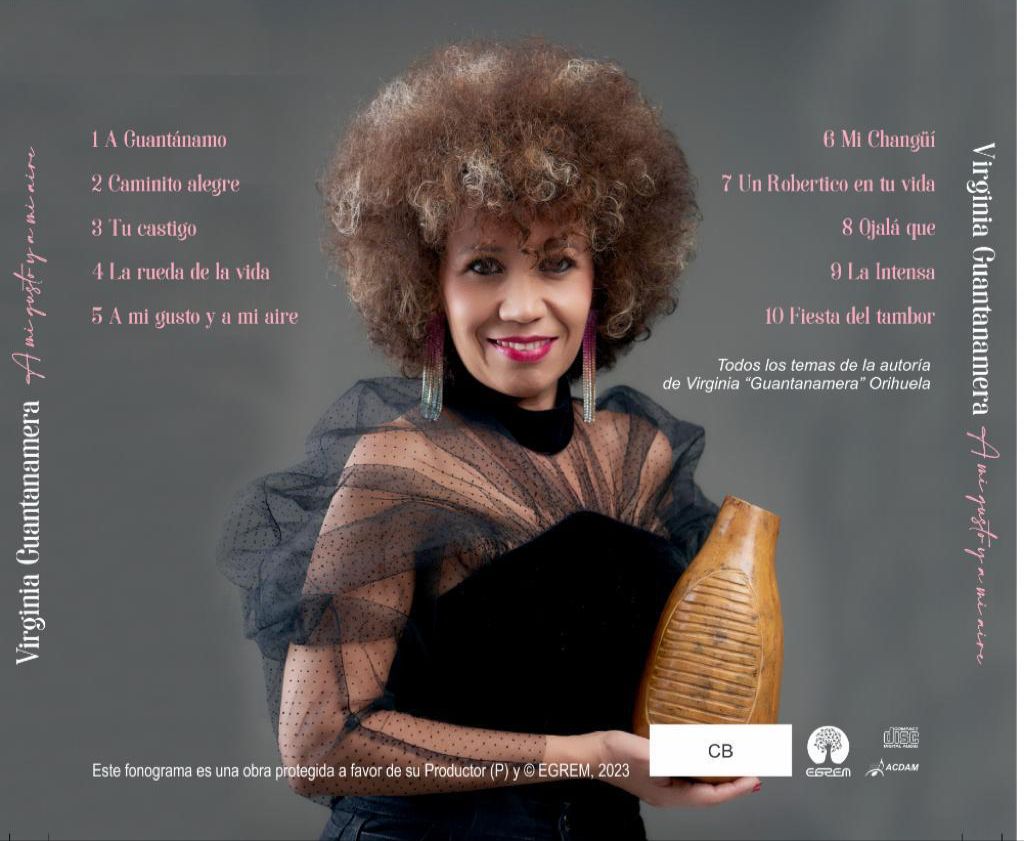 Contraportada del disco de Virginia Guantanamera Contraportada del disco (Cortesía de la artista)